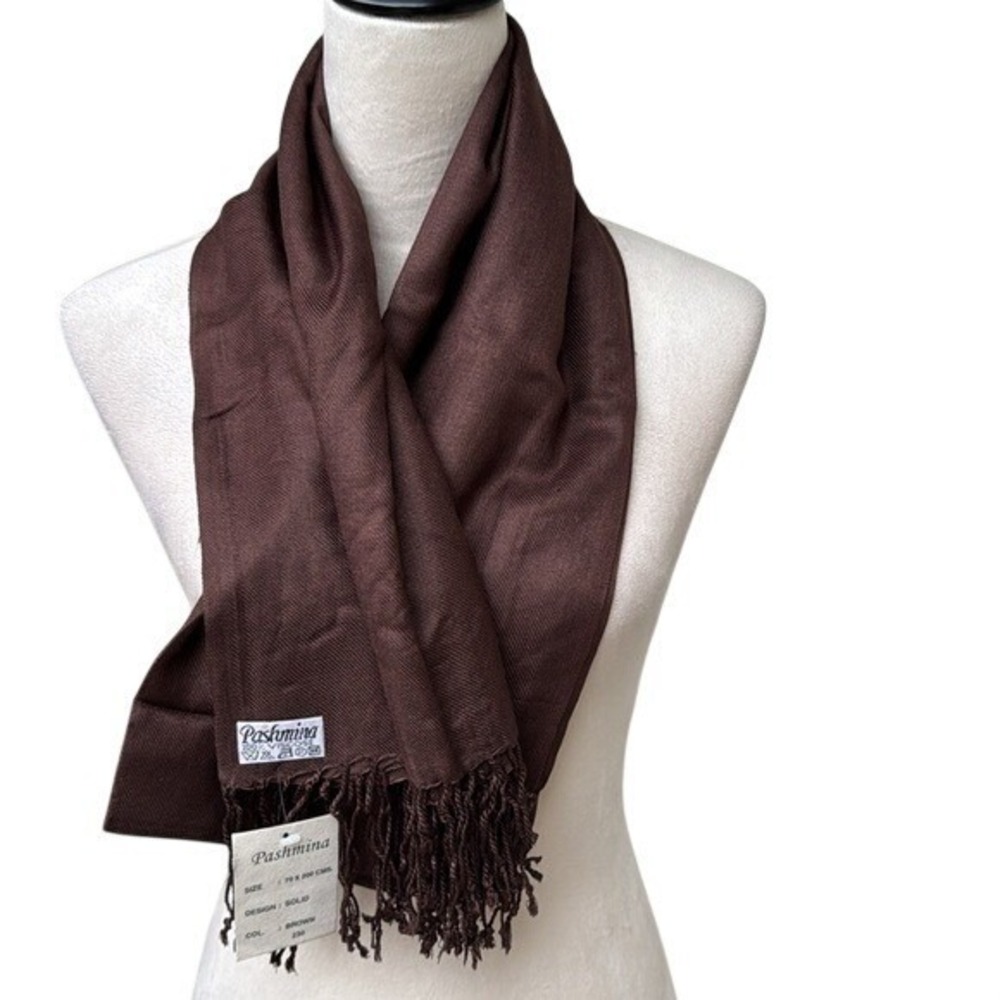 PASHMINA SHAWL/WRAP- NWT.Beautiful Brown Shawl/Wrap/Scarf. Nice for‎ Cool…